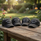 Custom Worlds Best Dad Hat, Personalized Papa Dada Cap, Pop Pop Pappy Birthday Gift, Embroidered Father's Day Gift, Distressed Cotton Hat