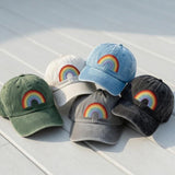 Rainbow Pride Embroidered Hat, Colorful LGBTQ+ Baseball Cap, Equality and Inclusion Gift