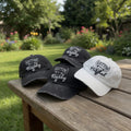 Custom Gettin' Hitched Gettin' Rowdy Hats, Western Bachelorette Party Caps, Cowboy Boot Bridal Party Gift, Nashville Bach Favors Dad Hat