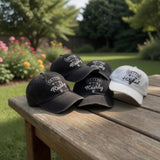 Custom Gettin' Hitched Gettin' Rowdy Hats, Western Bachelorette Party Caps, Cowboy Boot Bridal Party Gift, Nashville Bach Favors Dad Hat