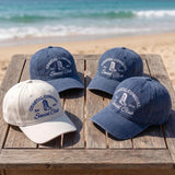 Custom Coastal Cowgirl Hat, Vintage Beach Social Club Embroidered Dad Cap, Western Boot Personalized Vacation Gift, Retro Summer Baseball