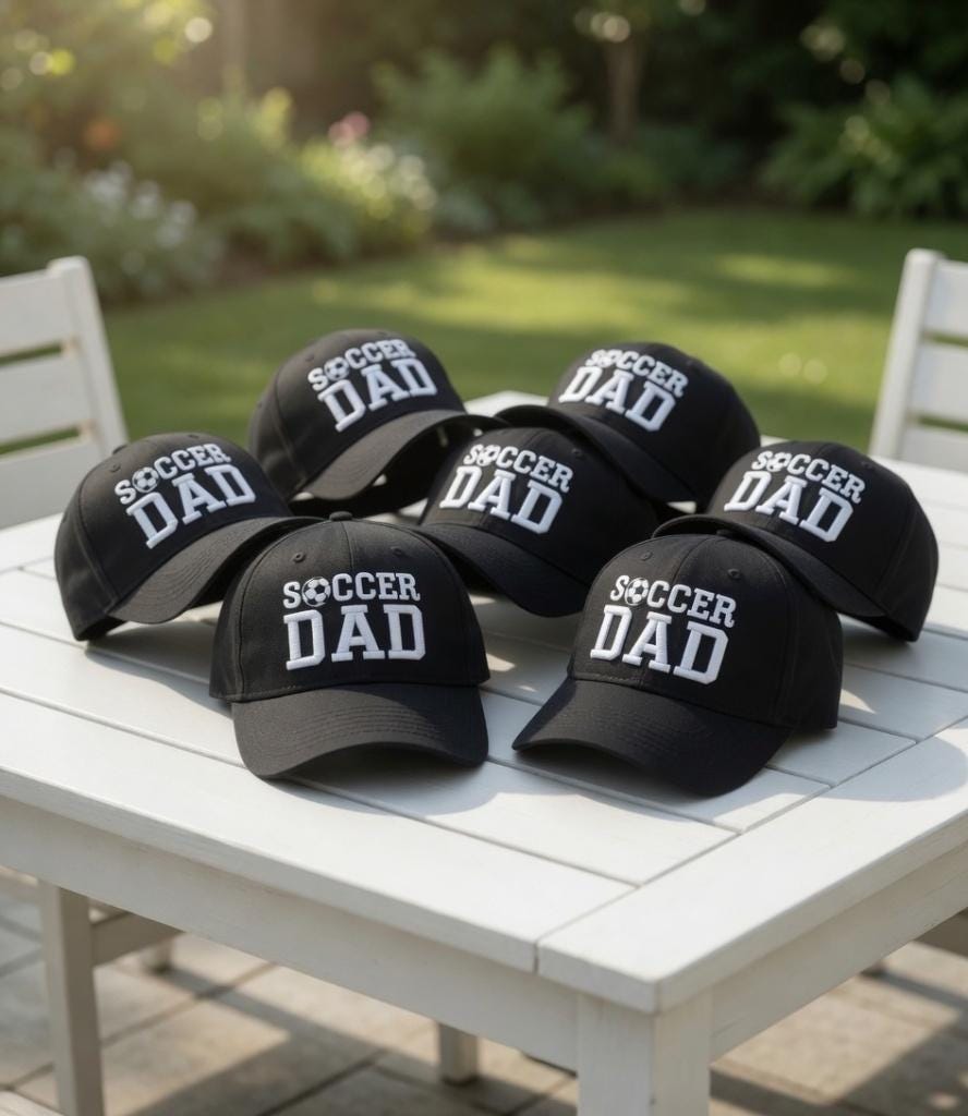 Custom Soccer Dad Embroidered Hat - Personalized Football Parent Cap