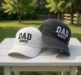 New Dad Embroidered Hat, Vintage Washed Cotton Baseball Cap, First Father's Day Gift