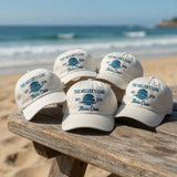 Custom Hat, Embroidered Sunset Aloha Crew Dad Cap, Personalized Hawaii Family Vacation Gift, Coastal Beach Sunset Baseball Hat