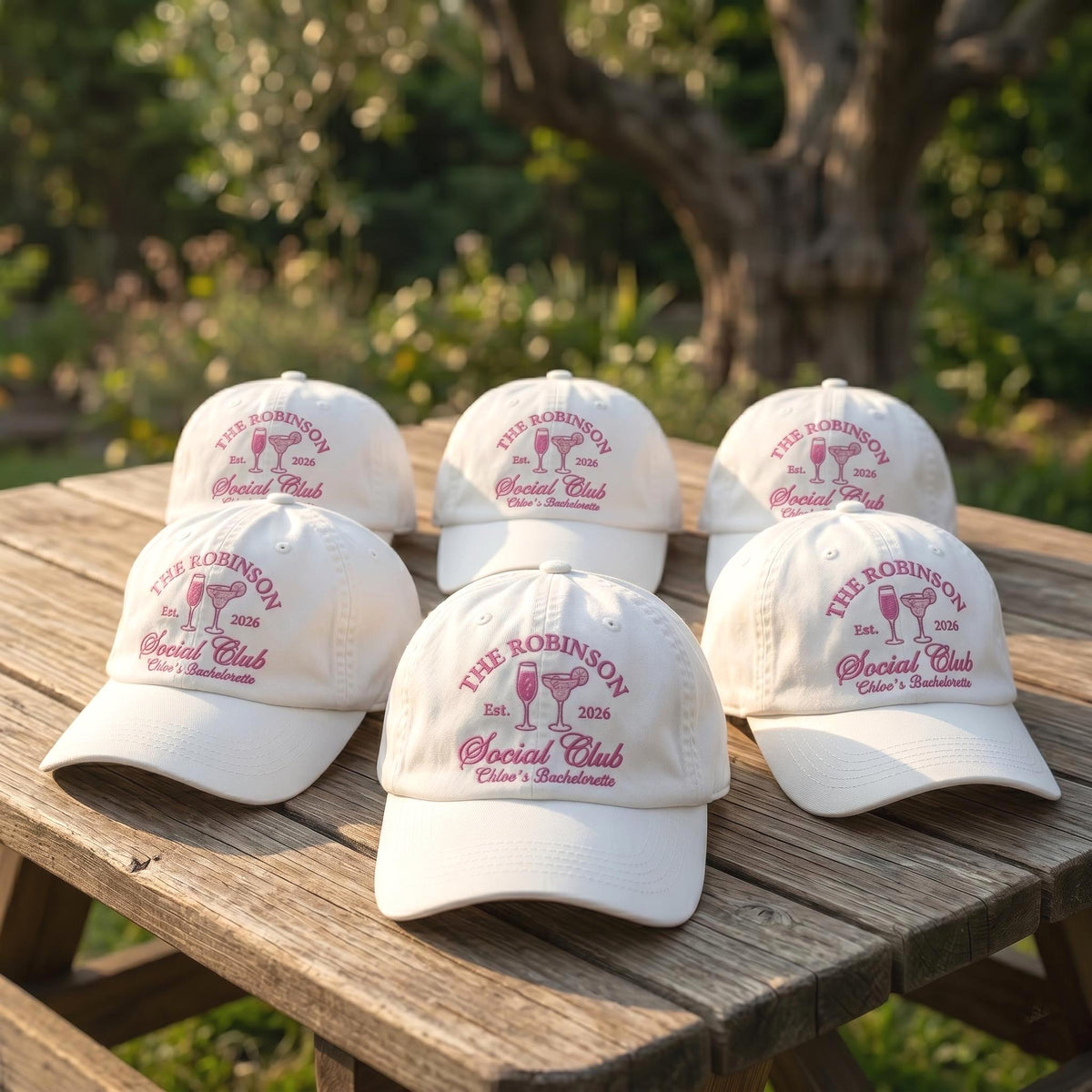 Custom Bachelorette Party Hat, Embroidered Cocktail Social Club Dad Cap, Personalized Bridal Shower Hat, Girls Trip 2026 Bridesmaid Gift