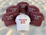 Beach Vacation Embroidered Hat, Matching Bachelorette Party Baseball Cap, Coastal Girls Trip Gift