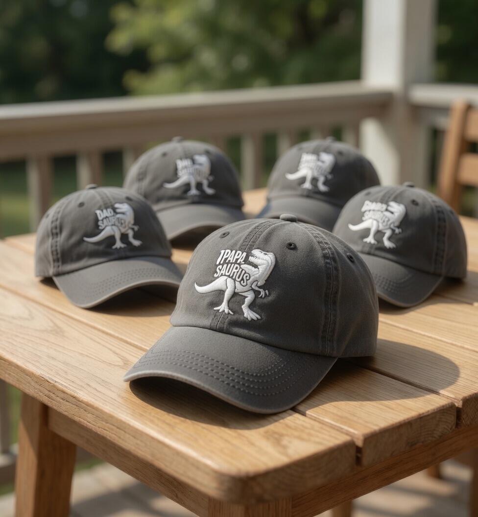 Custom Papasaurus Dadsaurus Embroidered Hat - Personalized Dinosaur Kids Names Father's Day Dad Cap