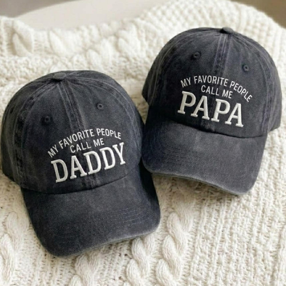 Personalized Papa Embroidered Dad Hat, Custom Cotton Baseball Cap, Father's Day Gift