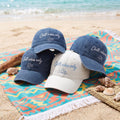 Chill Vibes Only Embroidered Baseball Cap - Summer Beach Vacation Matching Group Cotton Dad Hat
