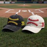 Custom 3D Puff Number Embroidered Baseball Hat - Personalized Game Day Cap