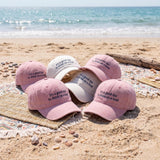 Custom Boat Drink Hat Funny Party Cap Personalized Beach Vacation Gift Embroidered Washed Pink Denim Cotton Matching Group Dad Hat