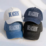 Coastal Vacation Embroidered Hat, Vintage Washed Cotton Baseball Cap, Summer Cruise Gift