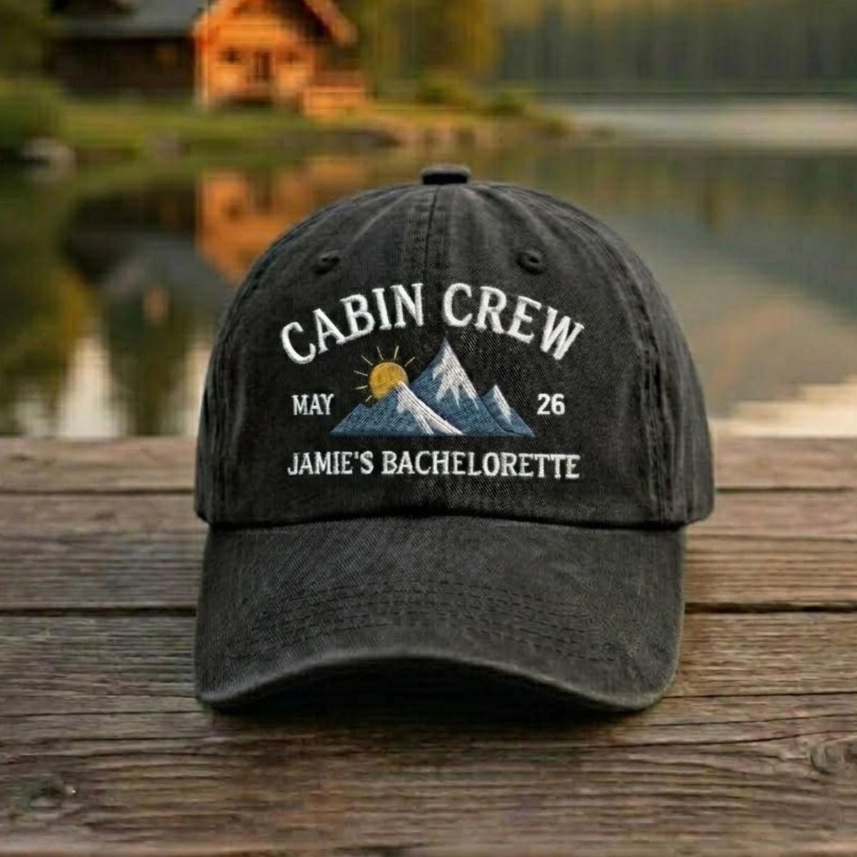 Custom Cabin Crew Embroidered Hat, Bachelorette Party Baseball Cap, Matching Bridal Group Gift