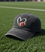 Embroidered Sport Heart Hat - Game Day Athlete & Fan Baseball Cap