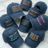 This Is My Drinking Hat, Funny Bachelorette Group Cap, Alcohol Fiesta Weekend Cap, Summer Cruise Vacation Squad Matching Cap, Beer Hat
