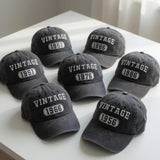Custom Birth Year Hat, Vintage 1976 1986 Embroidered Cap, Washed Father's Day Gift, Retro Baseball Hat for Dad, Birthday Gift Men