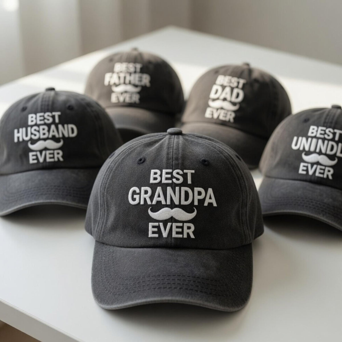 Best Dad Ever Hat, Custom Grandpa Husband Cap, Embroidered Father's Day Gift, Washed Best Uncle Baseball Hat, New Father Birthday Gift