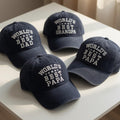 World's Best Dad Hat, Personalized Grandpa Papa Baseball Cap, Father's Day Gift, Custom Embroidered Washed Cotton Hat, Gift for Him