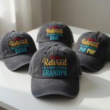 Funny Father's Day Hat - I'm Not Retired I'm A Professional Grandpa Pop Pop Dada Dad Cap - New Grandpa Gift - Vintage Washed Baseball Hat