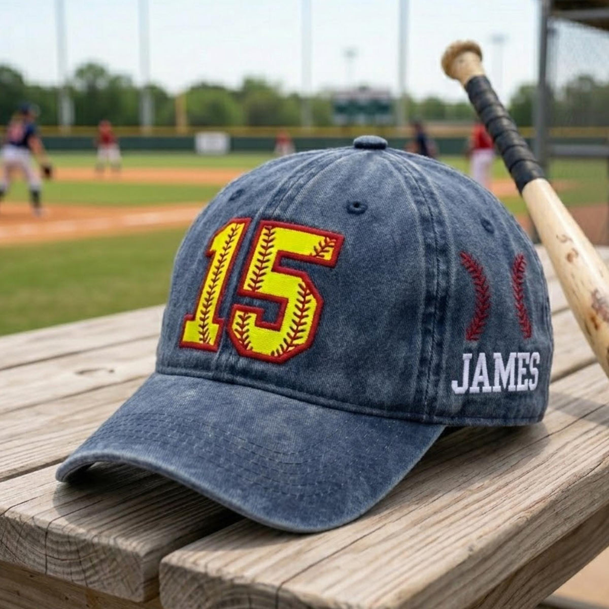 Custom Softball Number Embroidered Hat, Personalized Name Player Cap, Youth Sports Team Jersey Gift Hat, Game Day Fastpitch Softball Cap