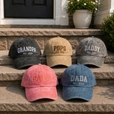 Custom Est 2026 Dad Hat, Personalized Grandpa Daddy Cap, First Father's Day Gift, Embroidered Papa Dada Pops Hat, Vintage Washed Cotton Cap