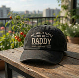 Custom My Favorite People Call Me Papa Hat, Personalized Daddy Cap with Kids Names, Father's Day Gift, Embroidered Grandpa Hat, Vintage Cap