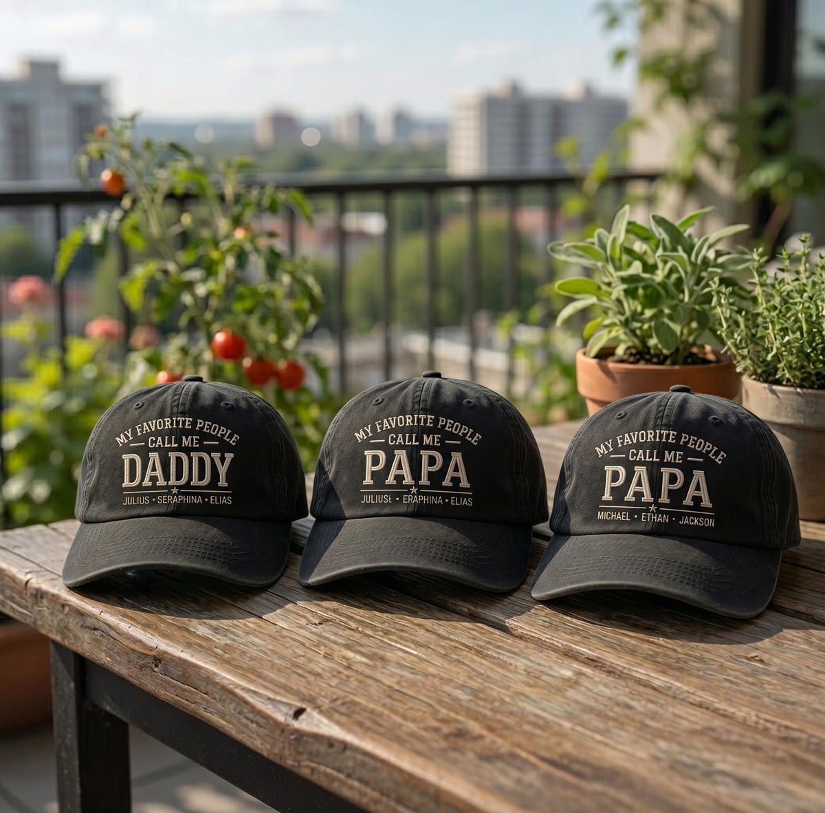 Custom My Favorite People Call Me Papa Hat, Personalized Daddy Cap with Kids Names, Father's Day Gift, Embroidered Grandpa Hat, Vintage Cap