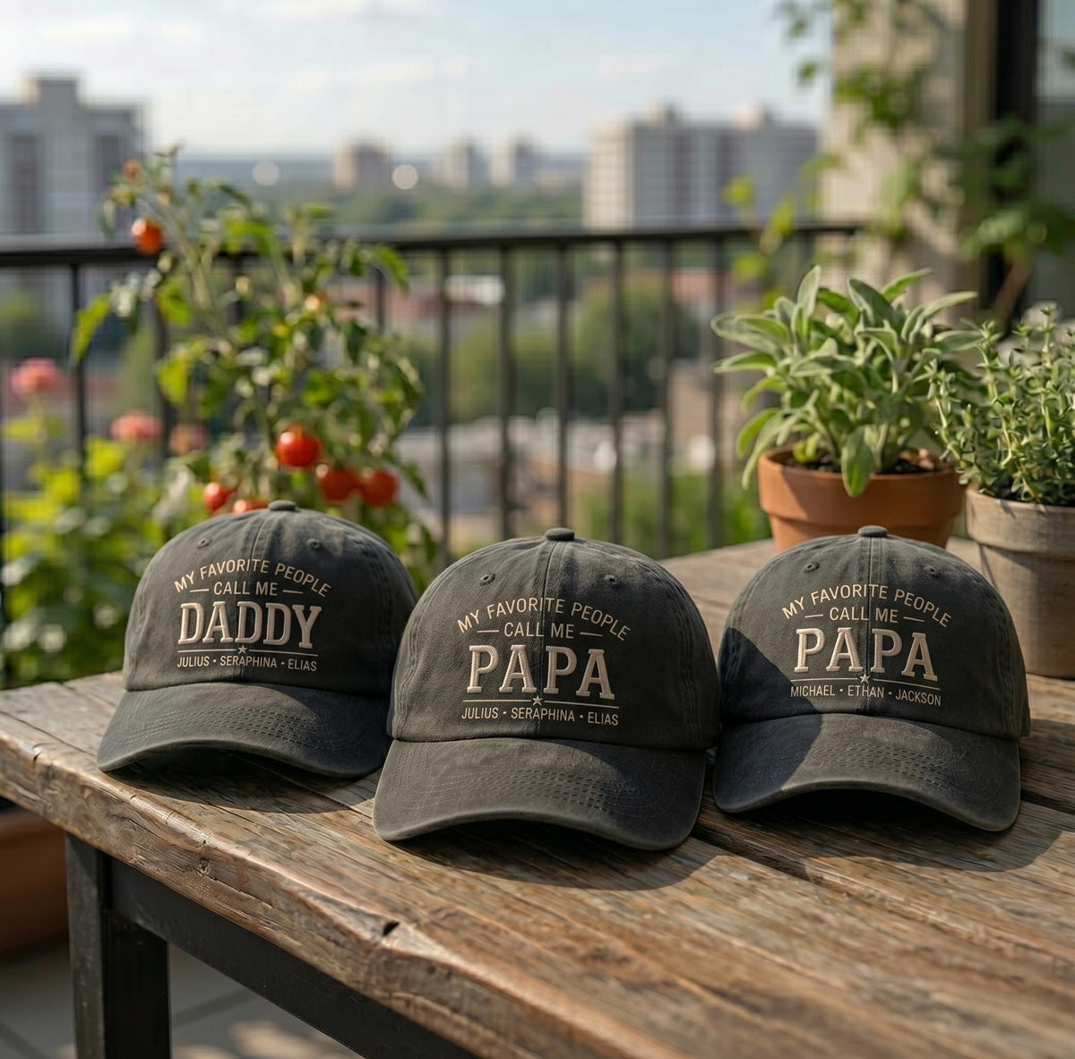 Custom My Favorite People Call Me Papa Hat, Personalized Daddy Cap with Kids Names, Father's Day Gift, Embroidered Grandpa Hat, Vintage Cap