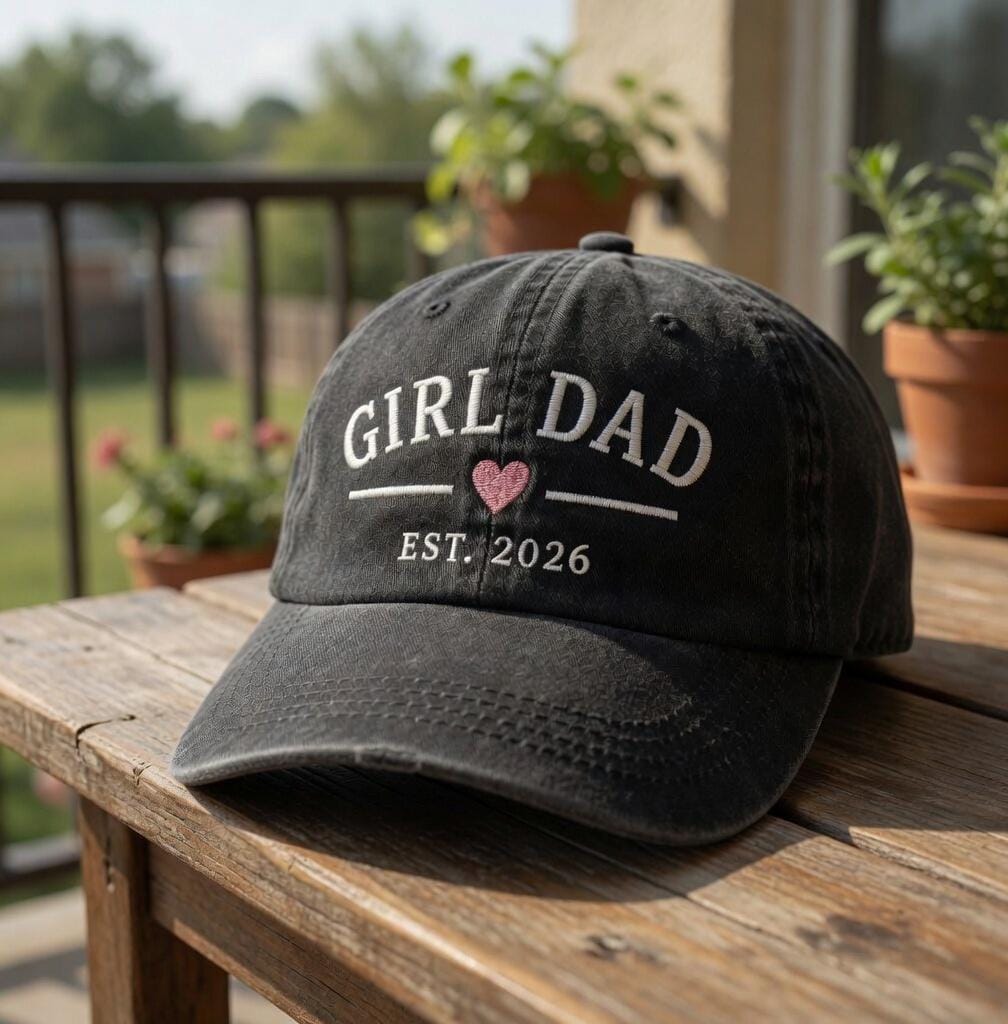 Custom Girl Dad Boy Dad Hat Est 2026, Personalized New Dad Gift, Embroidered Father's Day Cap, Baby Announcement Gift, Vintage Baseball Hat