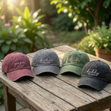 Custom Est 2026 Dad Hat, Personalized Script Daddy Cap, First Father's Day Gift, Embroidered Papa Father Hat, Vintage Washed Cotton Cap
