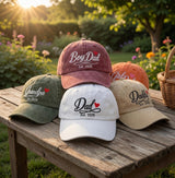 Custom Est 2026 Dad Hat with Heart, Personalized Boy Dad Girl Dad Cap, First Father's Day Gift, Embroidered Daddy Vintage Baseball Hat