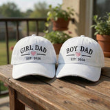 Custom Girl Dad Boy Dad Hat Est 2026, Personalized New Dad Gift, Embroidered Father's Day Cap, Baby Announcement Gift, Vintage Baseball Hat