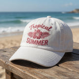 Custom Tropical Summer Hat Embroidery Beach Dad Cap Personalized Embroidered Baseballs Hats Bachelorette Party Favors Cute Gift for Her