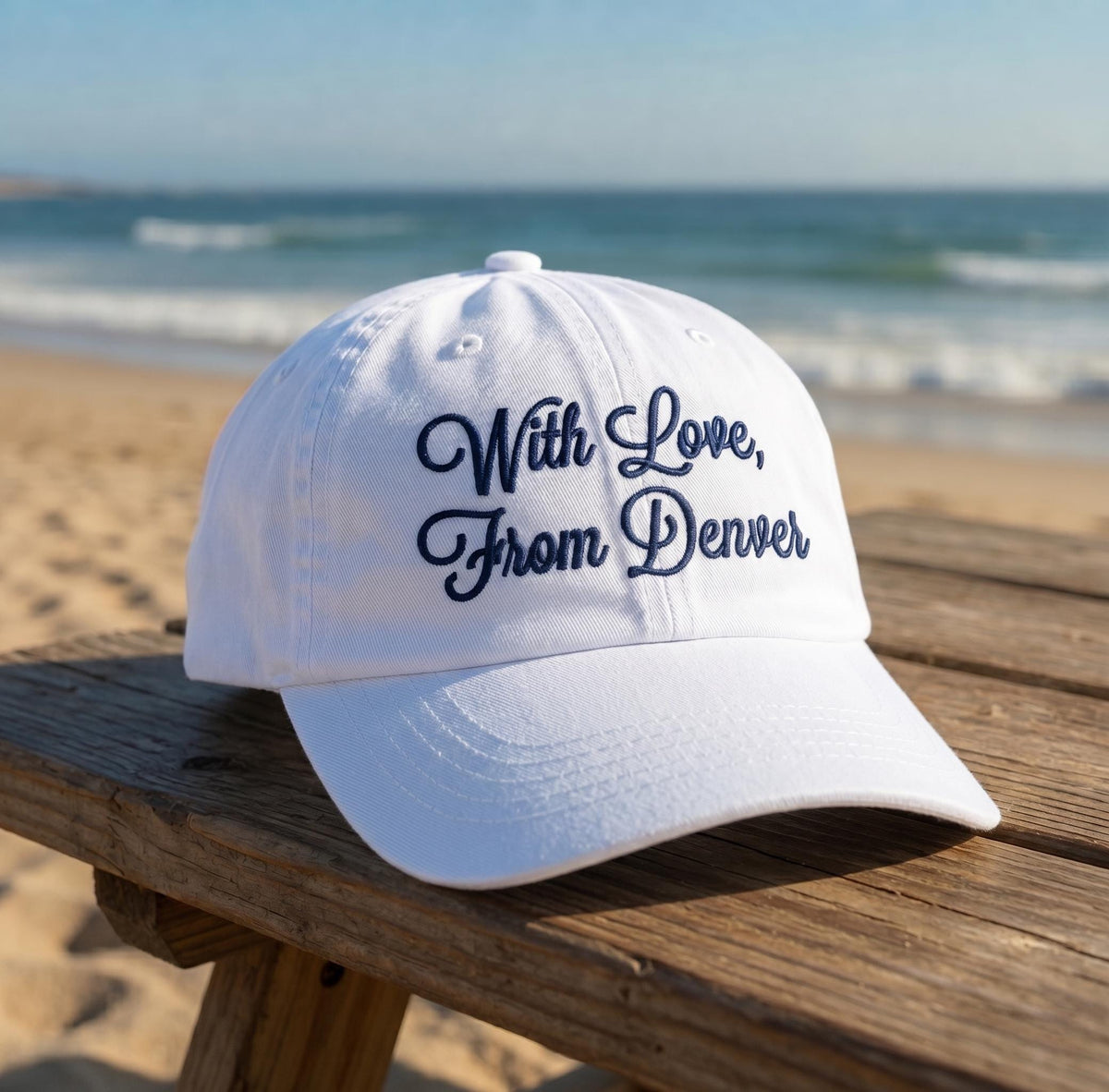 Custom With Love From Embroidered Baseball Cap - Personalized Travel City Souvenir Cotton Dad Hat