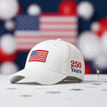 American Flag Embroidered Hat, Patriotic Red White and Blue Baseball Cap