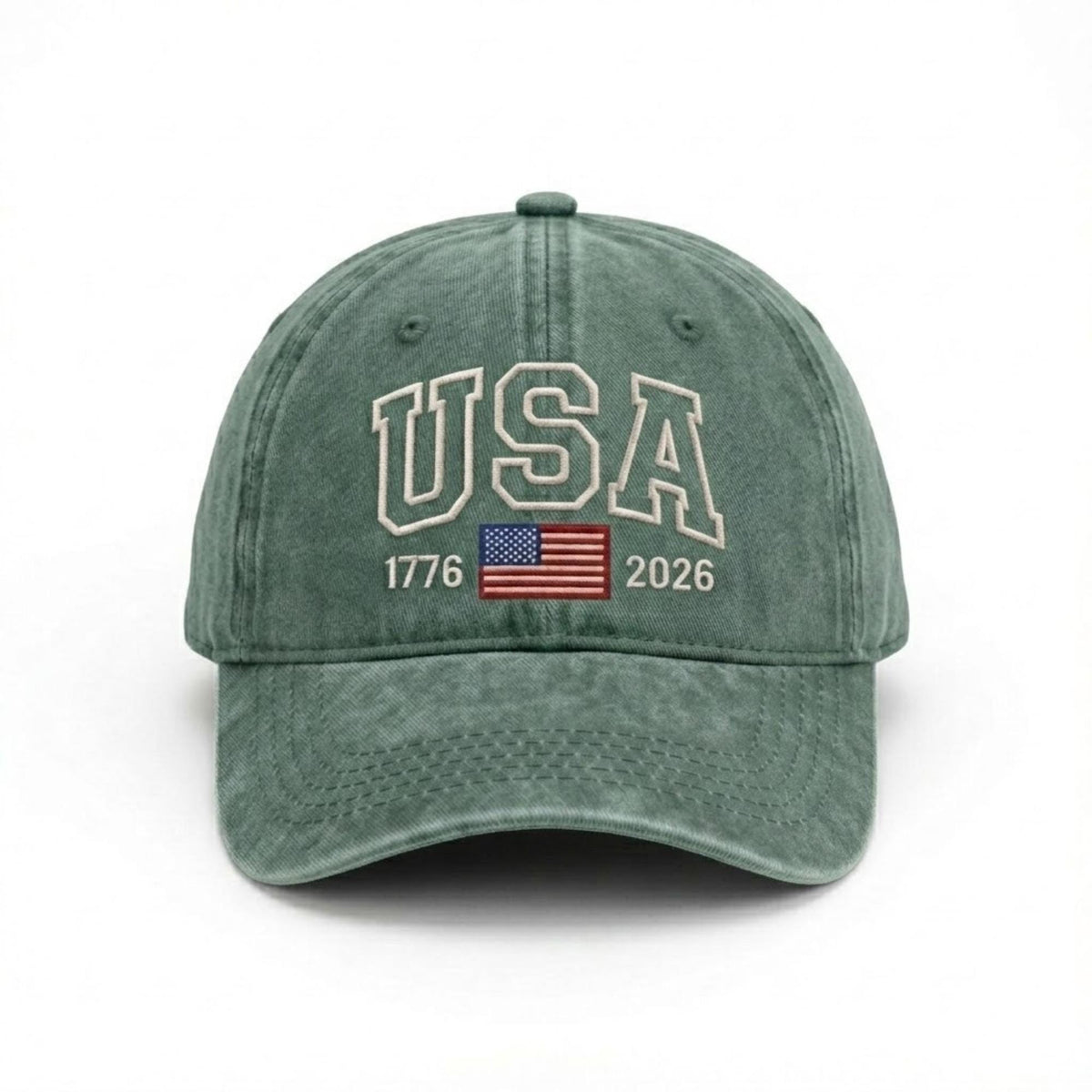 American Flag Embroidered Hat, Patriotic USA Baseball Cap, Fourth of July Gift