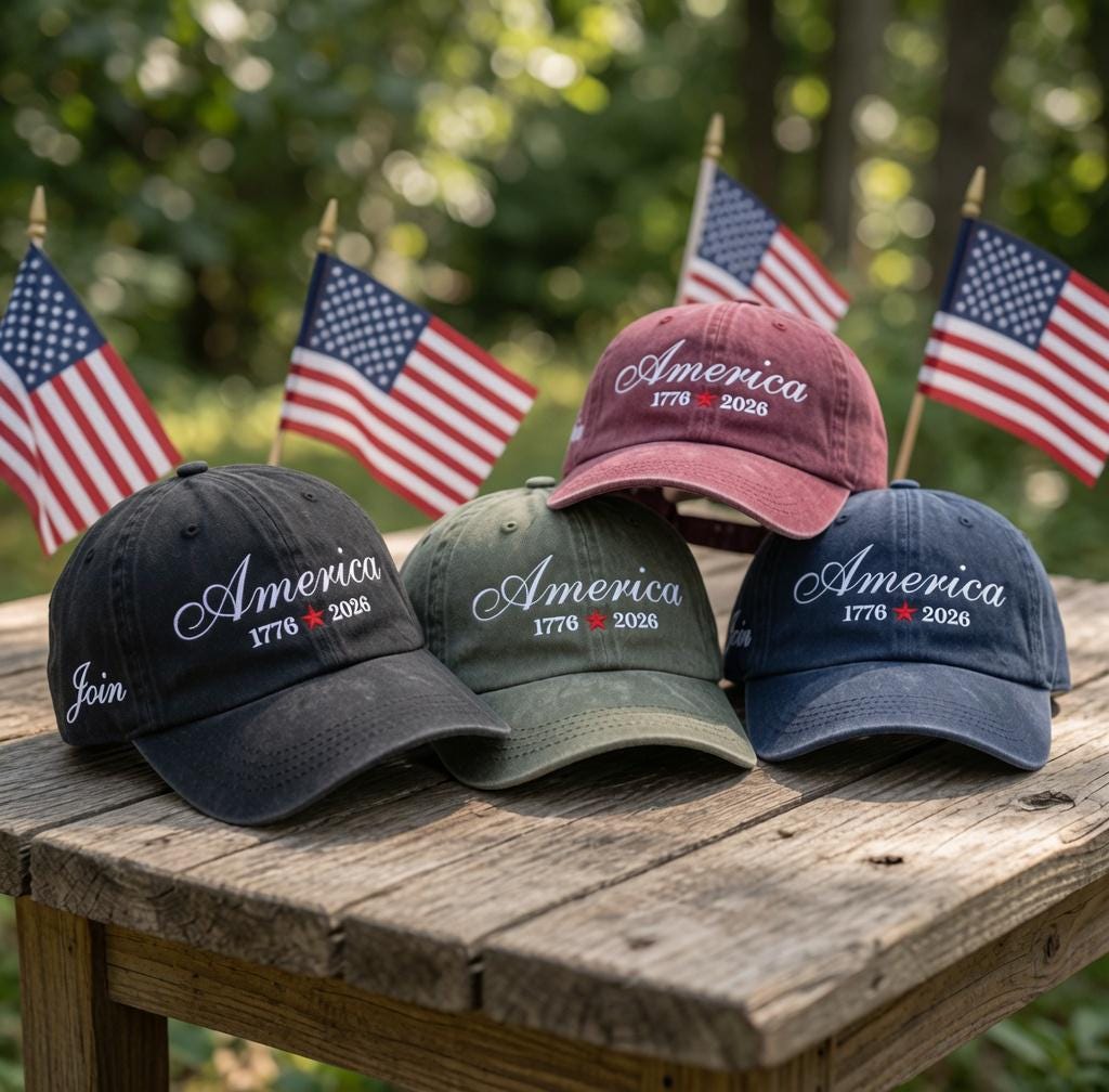 Custom Name America 250th Anniversary Hat | Personalized Patriotic 1776 2026 Dad Cap | Custom Embroidered Family July 4th Group Gifts