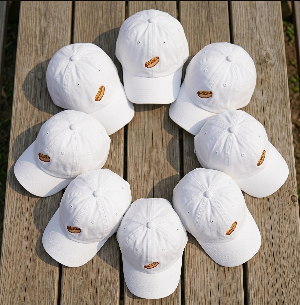 Custom Hot Dog Hat, Embroidered Foodie Gift, Funny White Baseball Cap, Personalized Fast Food Cap, Cute Aesthetic Dad Hat, Gift for Him