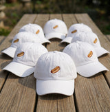 Custom Hot Dog Hat, Embroidered Foodie Gift, Funny White Baseball Cap, Personalized Fast Food Cap, Cute Aesthetic Dad Hat, Gift for Him