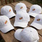 Custom Hot Dog Hat, Embroidered Foodie Gift, Funny White Baseball Cap, Personalized Fast Food Cap, Cute Aesthetic Dad Hat, Gift for Him
