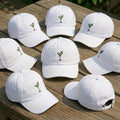 Custom Martini Glass Hat, Embroidered Cocktail Lover Gift, Funny White Baseball Cap, Personalized Bartender Cap, Cute Aesthetic Drink Hat