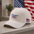Patriotic Bow Embroidered Hat, Red White and Blue American Baseball Cap
