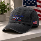 Patriotic Bow Embroidered Hat, Red White and Blue American Baseball Cap