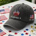 Personalized American Flag Embroidered Hat, USA 250th Anniversary Baseball Cap