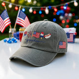 Personalized Golden Retriever Embroidered Hat, American Flag Dog Baseball Cap