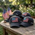 Custom Name Floral US Flag Hat | Personalized Embroidered Patriotic Flower Dad Cap | American Flag Family July 4th Matching Group Gifts