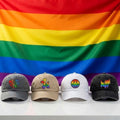 Rainbow Animal Embroidered Hat, Colorful Pride Baseball Cap, Animal Lover Gift