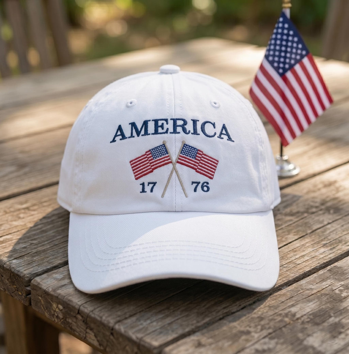Custom Name America Hat, Personalized 1776 Flag Cap, Embroidered 4th of July Patriotic Baseball Hat, Vintage USA Group Cap