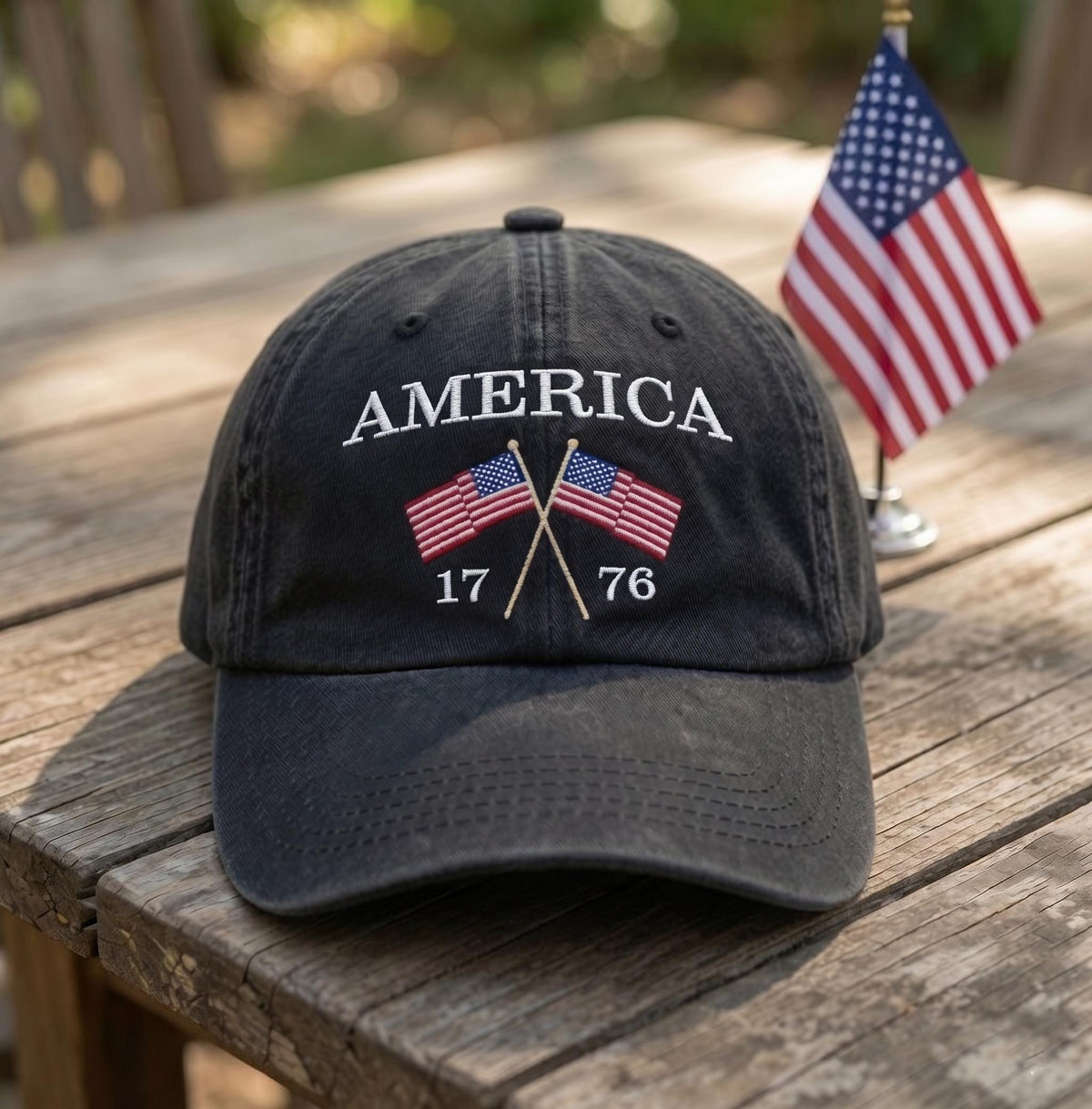 Custom Name America Hat, Personalized 1776 Flag Cap, Embroidered 4th of July Patriotic Baseball Hat, Vintage USA Group Cap