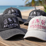 Custom Hat, Vintage Beach Club Embroidered Washed Cotton Dad Cap, Personalized Vacation Gift, Retro Coastal Aesthetic Baseball Hat